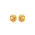 10k Yellow Gold Love Knot with Ridge Texture Earrings  DestGlow