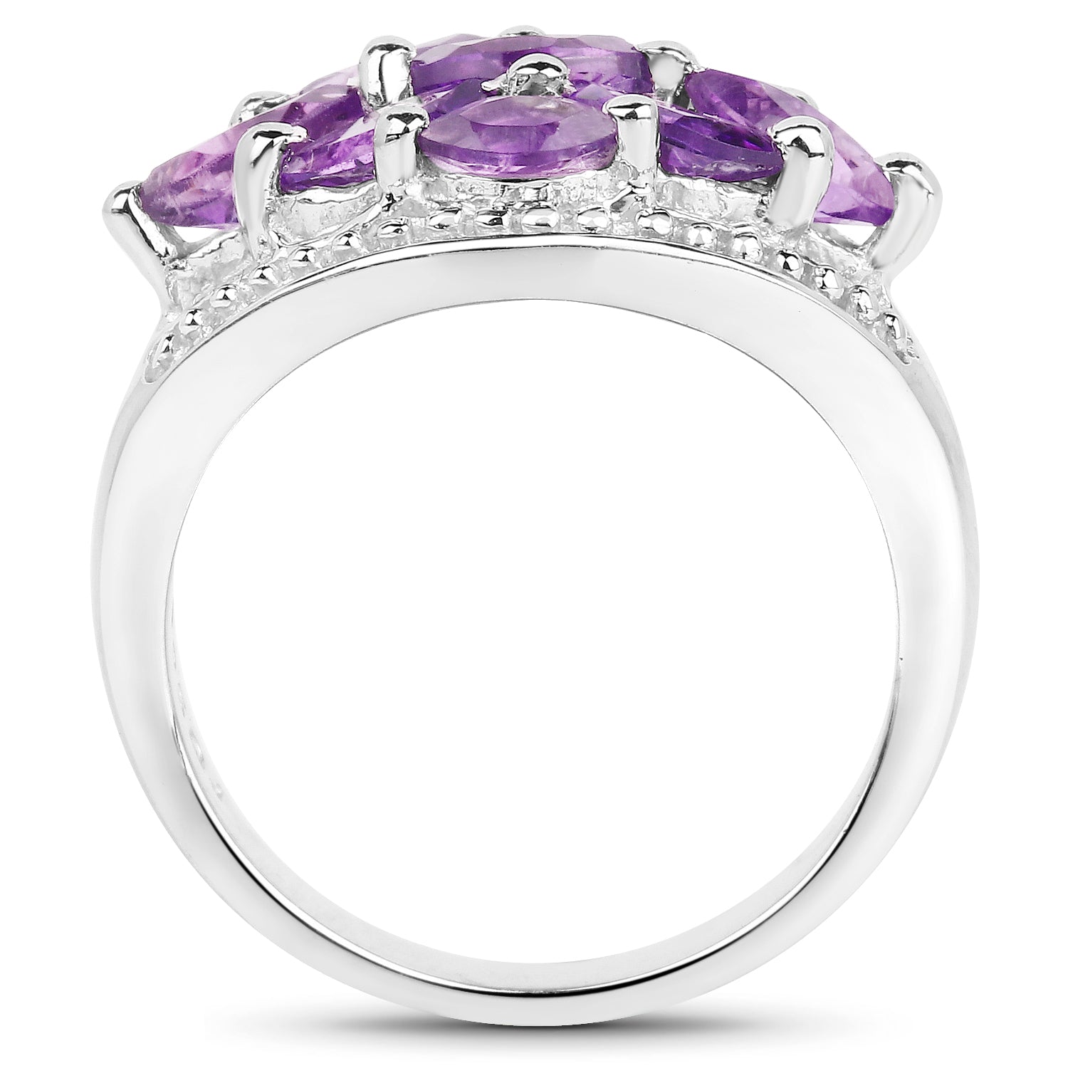 1.91 Carat Genuine Amethyst .925 Sterling Silver Ring by Bids.com