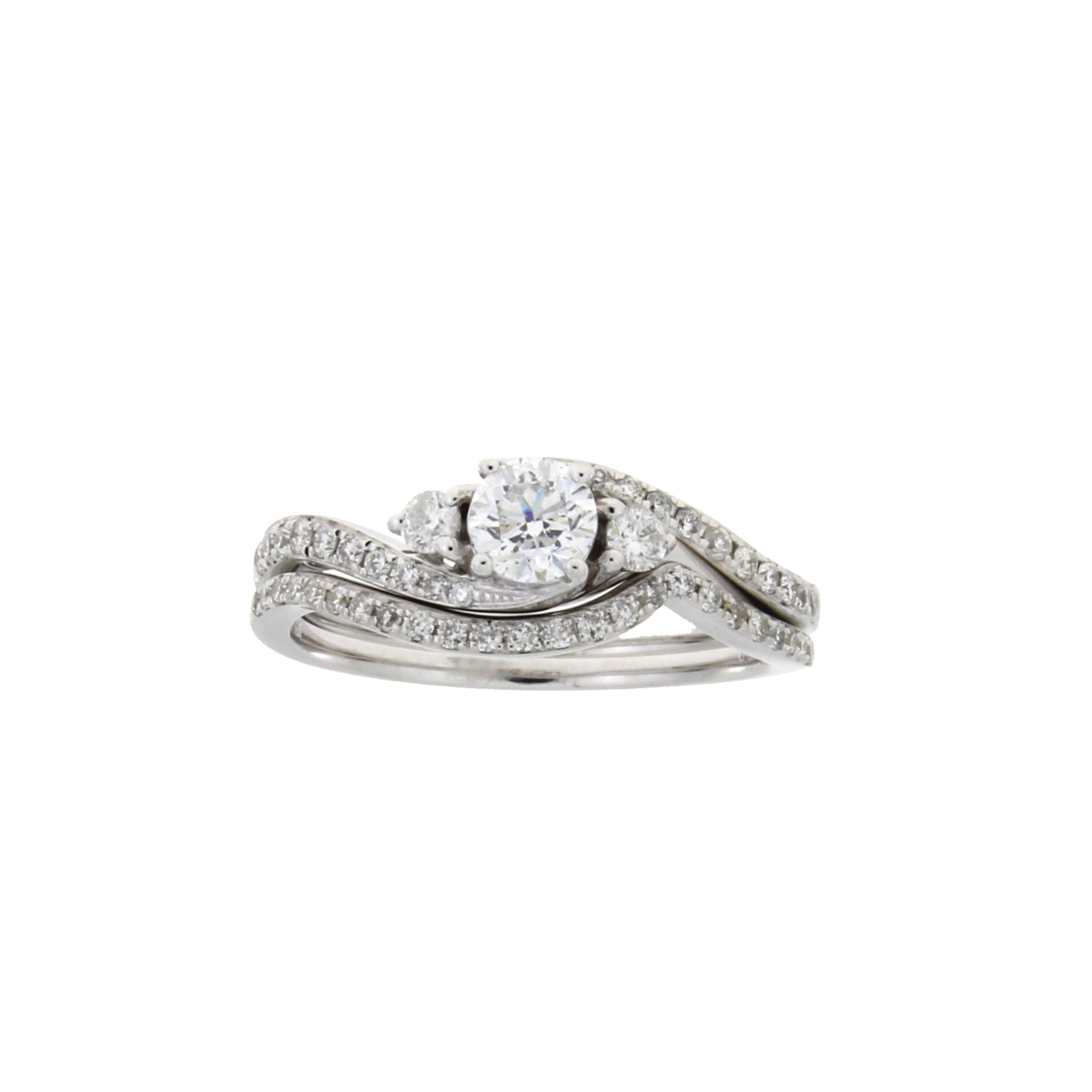 .70ct Diamond Engagement Ring Set 14KT White Gold by Bids.com
