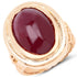 14K Rose Gold Plated 17.60 Carat Genuine Glass Filled Ruby .925 Sterling Silver Ring by Bids.com