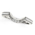 14k White Gold Round Diamond Curved Antique Wedding Band (1/4 cttw) by Bids.com