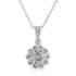 .925 Sterling Silver Diamond Accent Sunburst Milgrain 18" Pendant Necklace (I-J Color, I1-I2 Clarity) by Bids.com