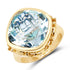 12.79 Carat Genuine Blue Topaz .925 Sterling Silver Ring by Bids.com