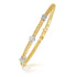 14k Two-Tone Gold Diamond Accent Station Basket Weave Bracelet by Bids.com