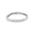 14K White Gold 5.00 Cttw Invisible Set Princess-Cut Diamond Belt and Buckle Tennis 7" Bracelet (H-I Color, SI1-SI2 Clarity) by Bids.com