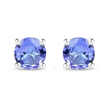 0.46 Carat Genuine Tanzanite .925 Sterling Silver Earrings  DestGlow