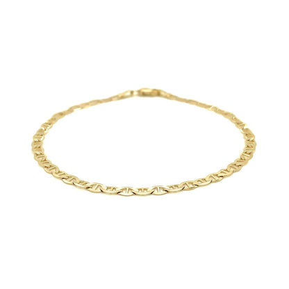 3.2mm 14k Yellow Gold Mariner Link Bracelet by Bids.com