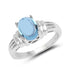 2.10 Carat Genuine Swiss Blue Topaz .925 Sterling Silver Ring by Bids.com
