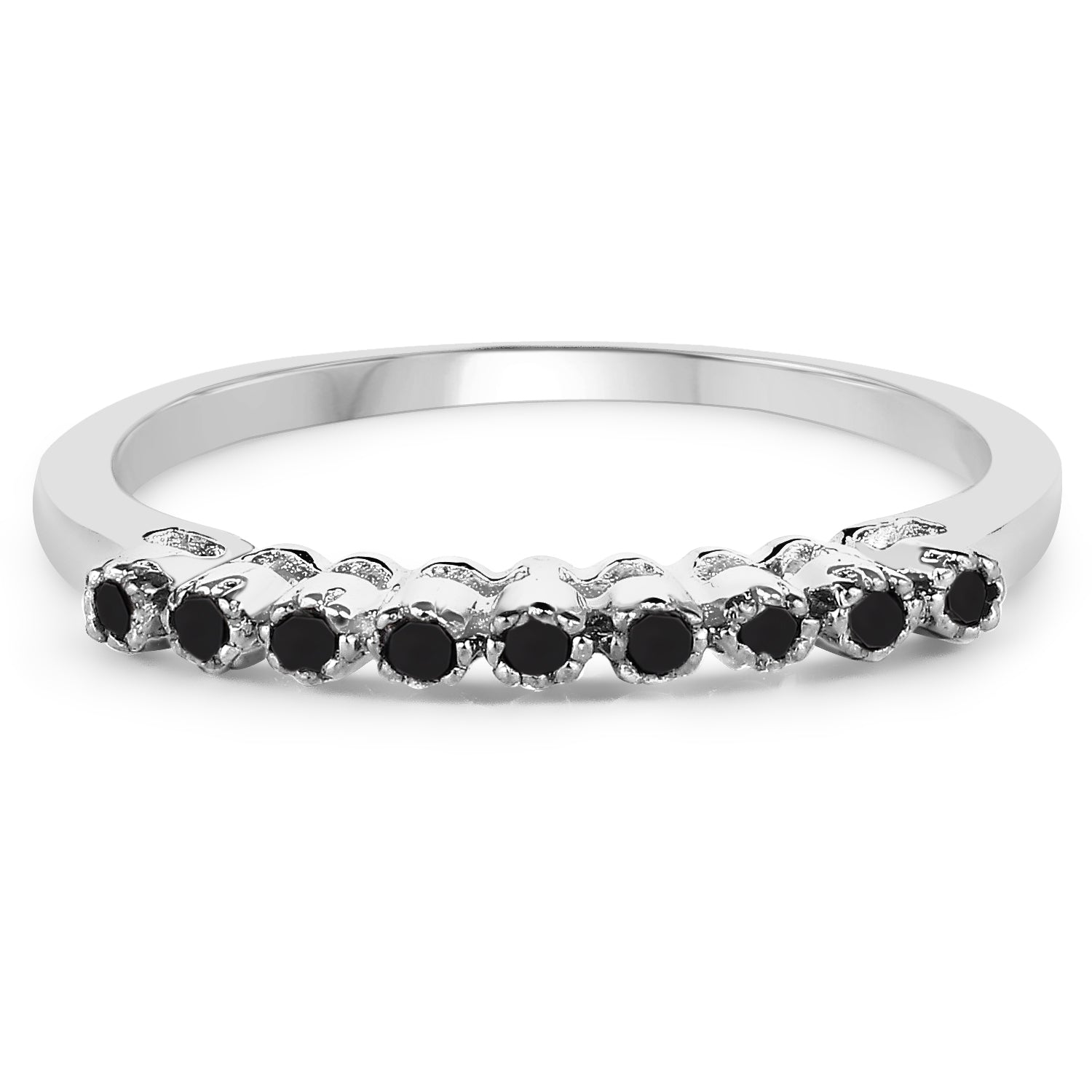 0.32 Carat Genuine Multi Diamond .925 Sterling Silver Ring by Bids.com