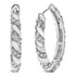 14K White Gold 1 1/5 Cttw Lab Grown Diamond Swirl Design 1" Inch Hoop Earrings (F-G Color, VS1-VS2 Clarity) by Bids.com