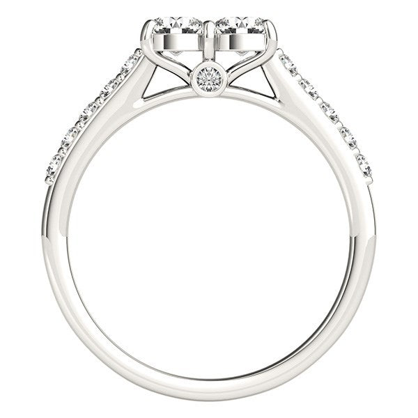 14k White Gold Round Two Stone Diamond Ring (3/4 cttw) by Bids.com