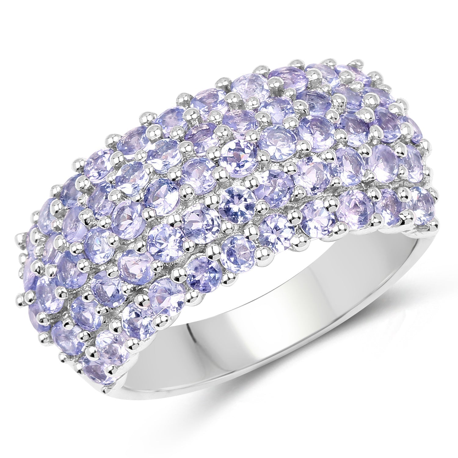 2.07 Carat Genuine Tanzanite .925 Sterling Silver Ring  DestGlow