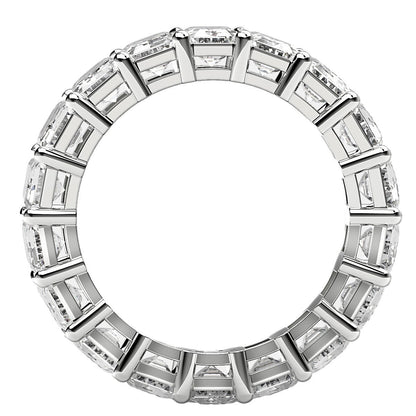 Emerald Cut Lab Grown Diamond Eternity Ring in 14k White Gold (8 cttw FG/VS2) by Bids.com