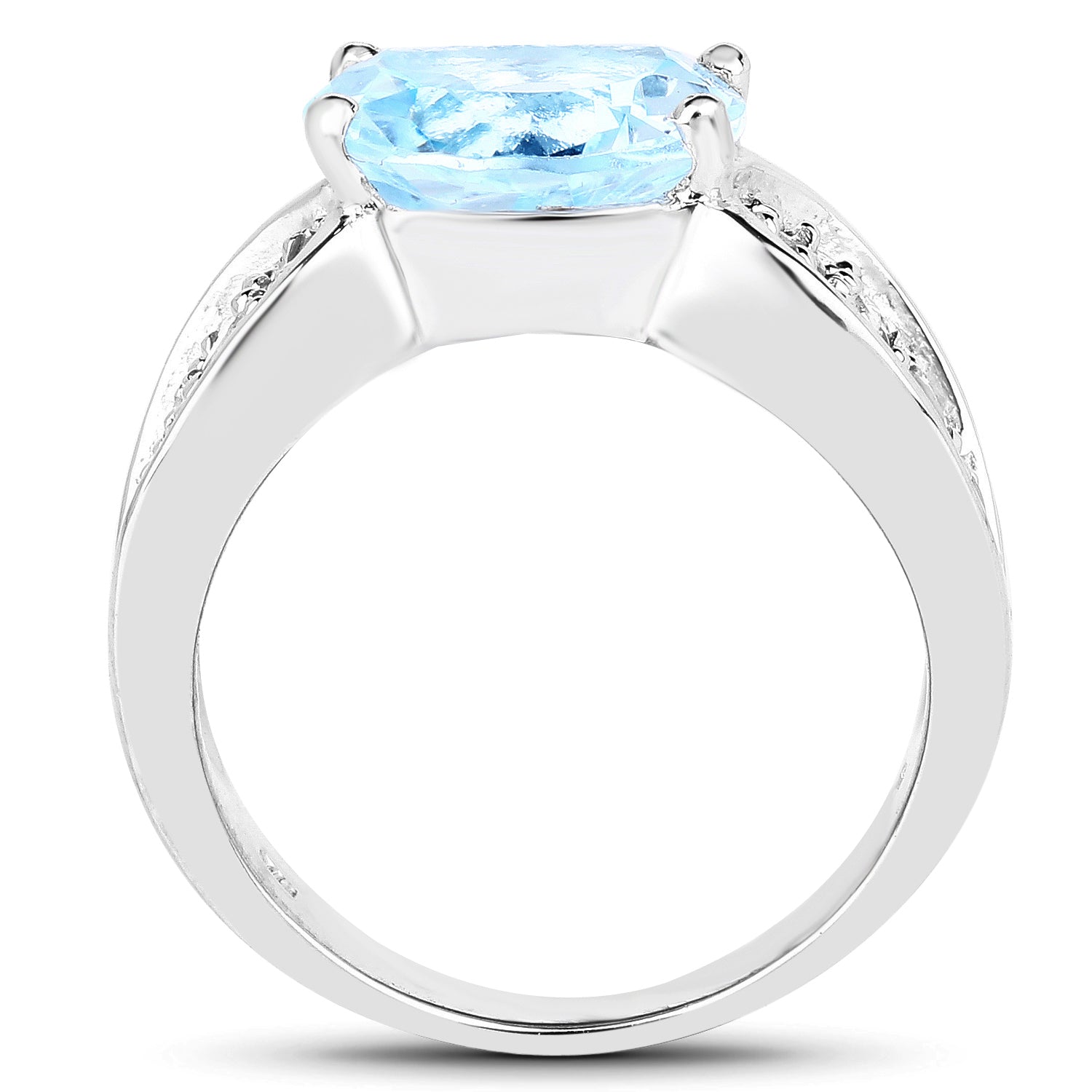 4.77 Carat Genuine Blue Topaz and Tanzanite .925 Sterling Silver Ring by Bids.com