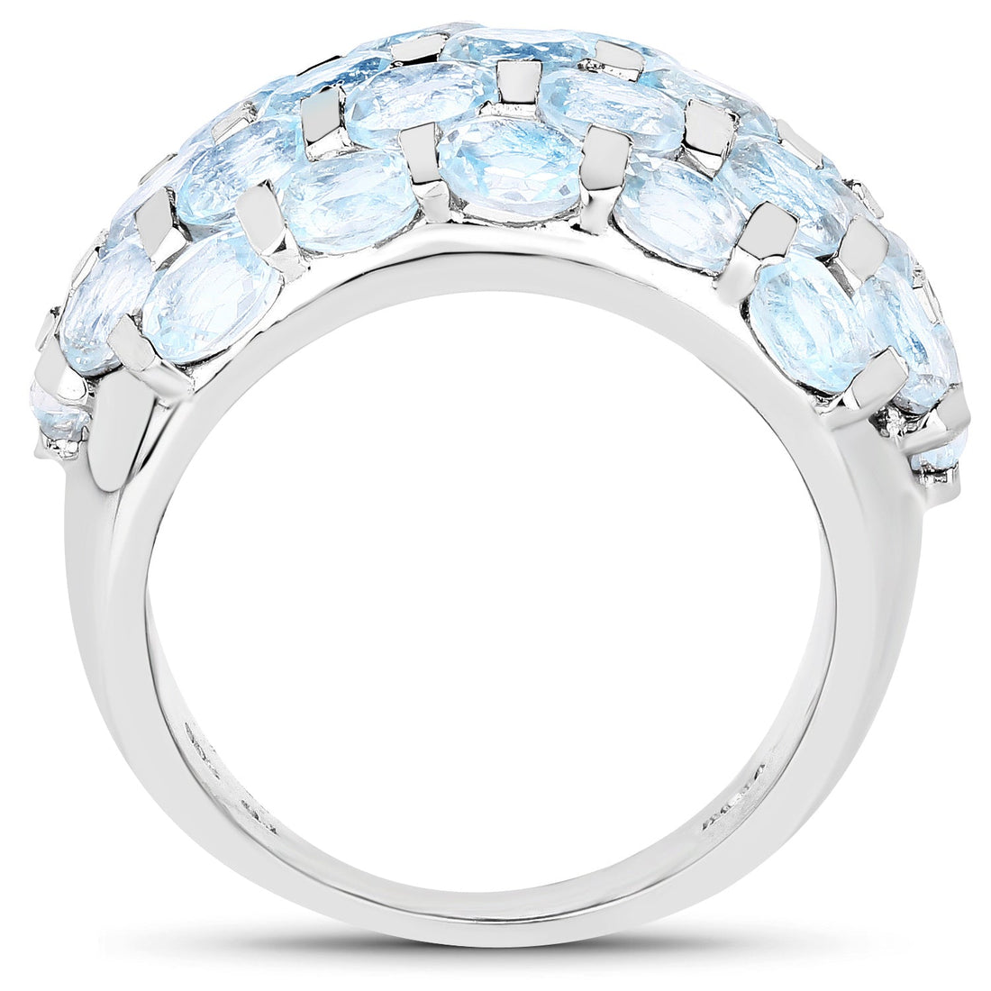 5.51 Carat Genuine Blue Topaz .925 Sterling Silver Ring by Bids.com