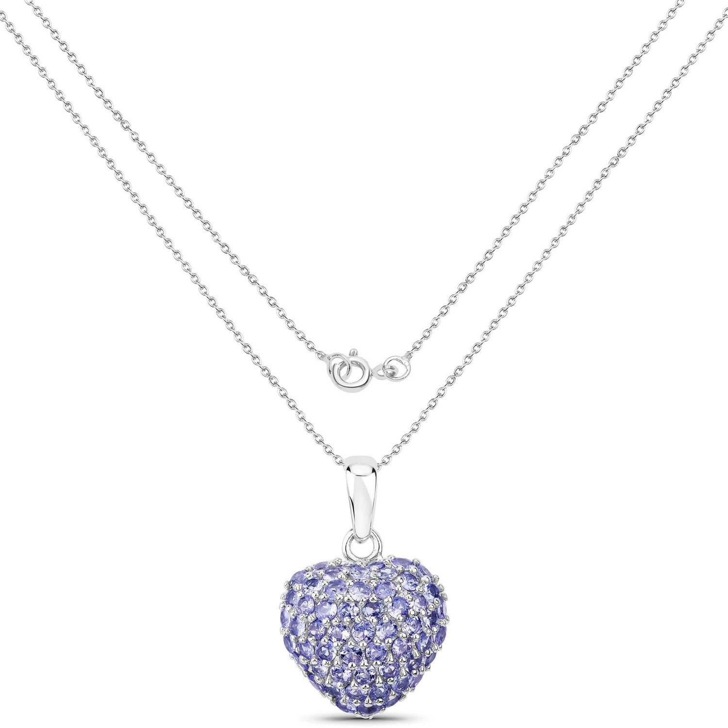 7.00 Carat Genuine Tanzanite .925 Sterling Silver Pendant by Bids.com