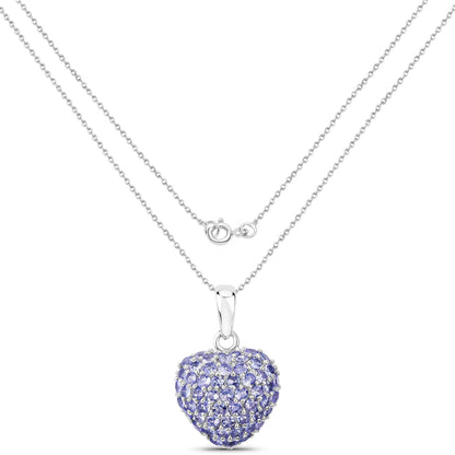 7.00 Carat Genuine Tanzanite .925 Sterling Silver Pendant by Bids.com