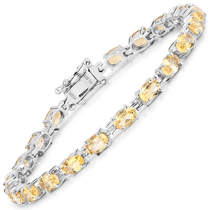 9.03 Carat Genuine Citrine .925 Sterling Silver Bracelet by Bids.com