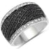0.79 Carat Genuine Black Diamond and White Diamond .925 Sterling Silver Ring by Bids.com