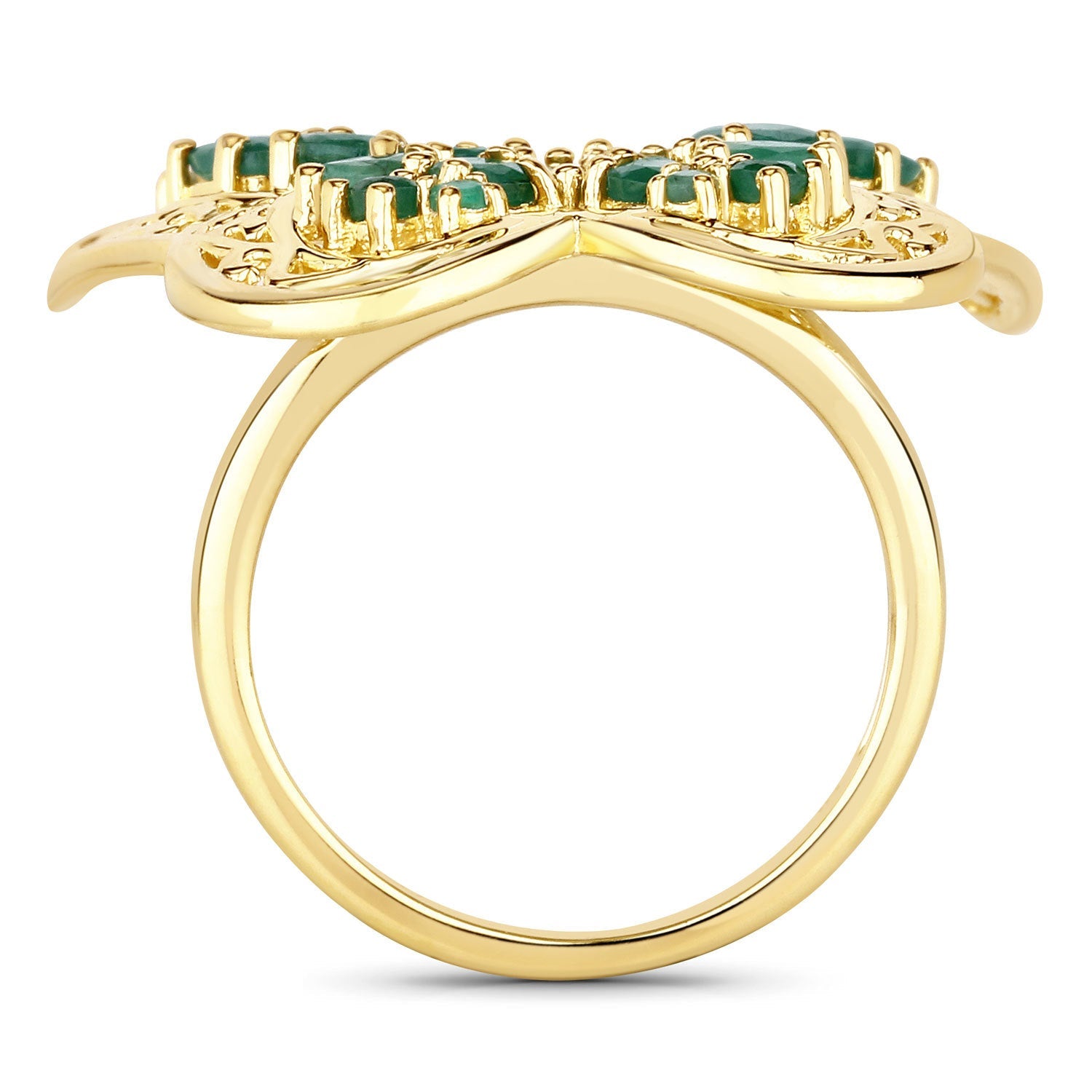 2.09 Carat Genuine Emerald .925 Sterling Silver Ring by Bids.com