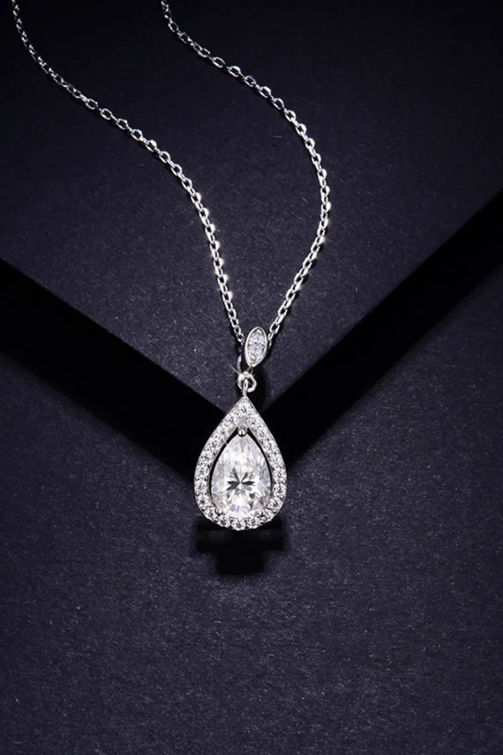 1.5 Carat Sparkala™ 925 Sterling Silver Teardrop Necklace by Sparkala