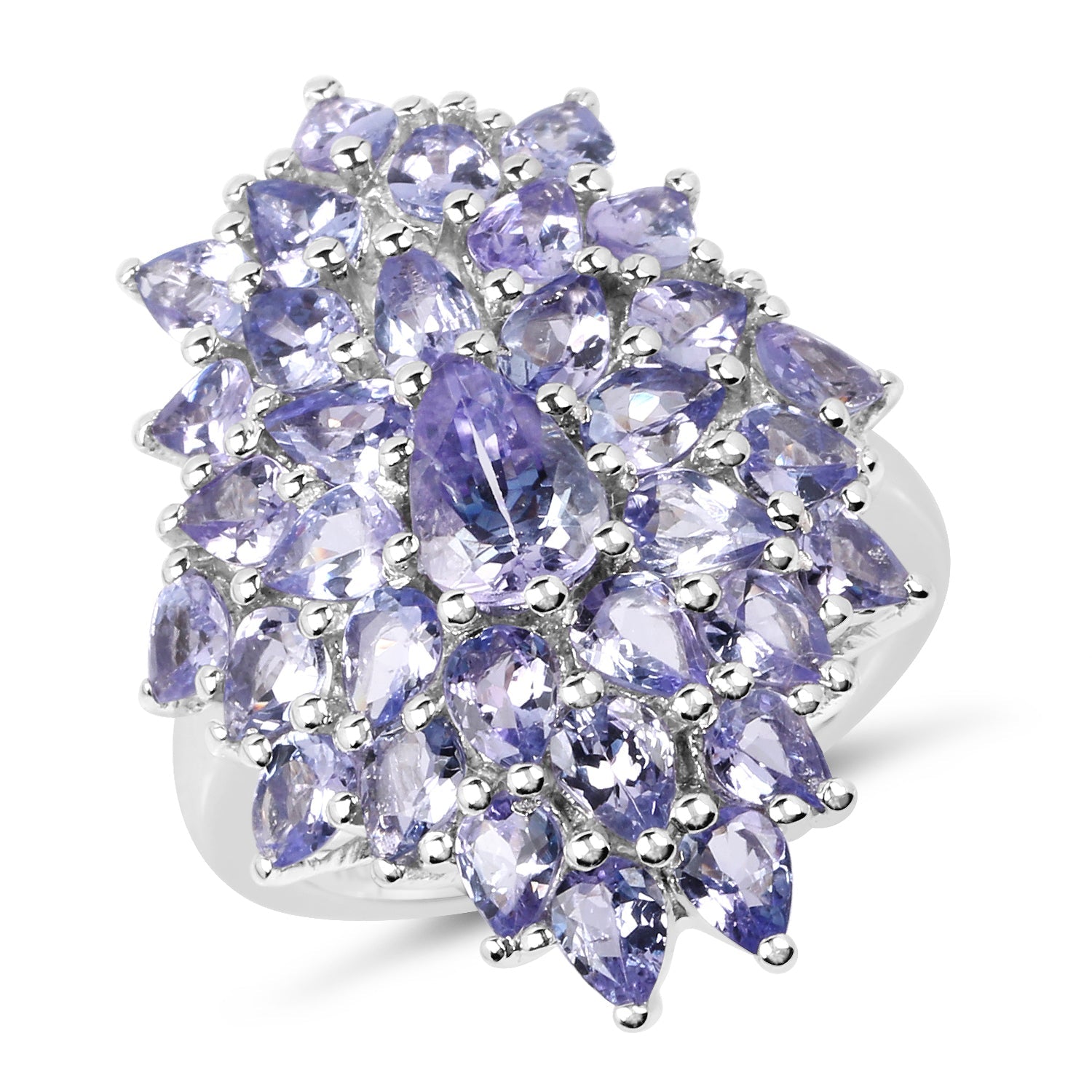 5.27 Carat Genuine Tanzanite .925 Sterling Silver Ring by Bids.com
