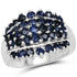 2.70 Carat Genuine Blue Sapphire .925 Sterling Silver Ring by Bids.com