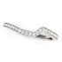 14k White Gold Modern Curved Wedding Ring (1/5 cttw) by Bids.com