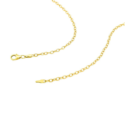 2.5mm 14k Yellow Gold Pendant Chain with Textured Links by Bids.com