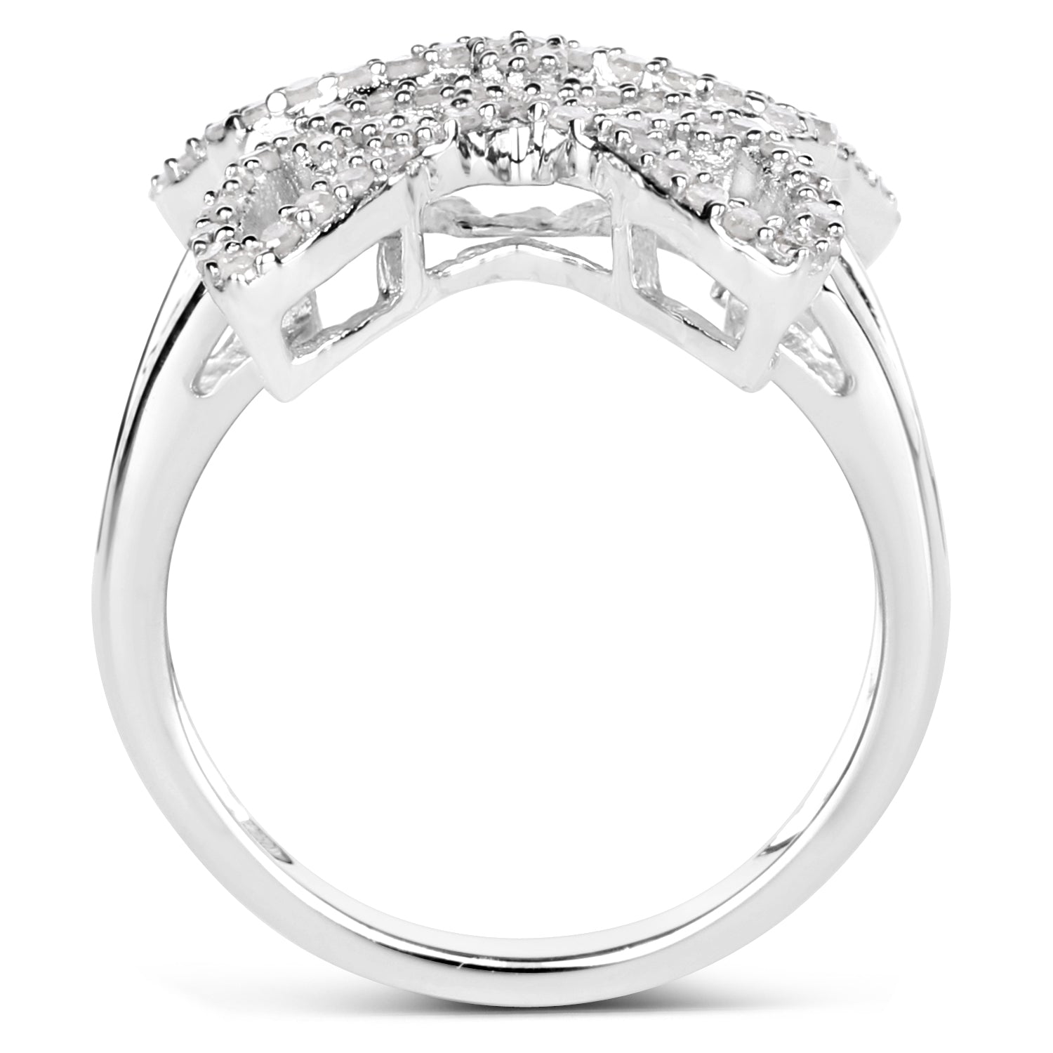 0.58 Carat Genuine White Diamond .925 Sterling Silver Ring by Bids.com