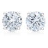 AGS Certified 14K White Gold 1.0 Cttw 4-Prong Set Brilliant Round-Cut Solitaire Diamond Push Back Stud Earrings (H-I Color, SI2-I1 Clarity) by Bids.com