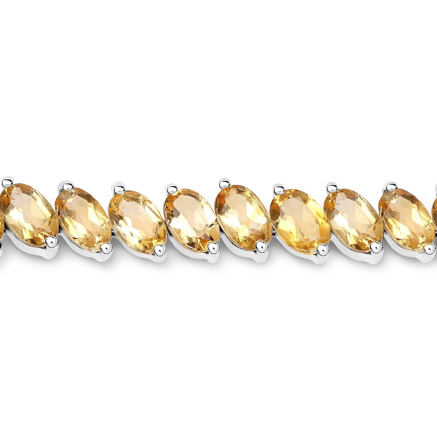 18.06 Carat Genuine Citrine .925 Sterling Silver Bracelet  DestGlow