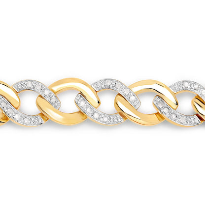 0.70 Carat Genuine White Diamond .925 Sterling Silver Bracelet by Bids.com
