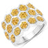 0.75 Carat Genuine Yellow Diamond .925 Sterling Silver Ring by Bids.com
