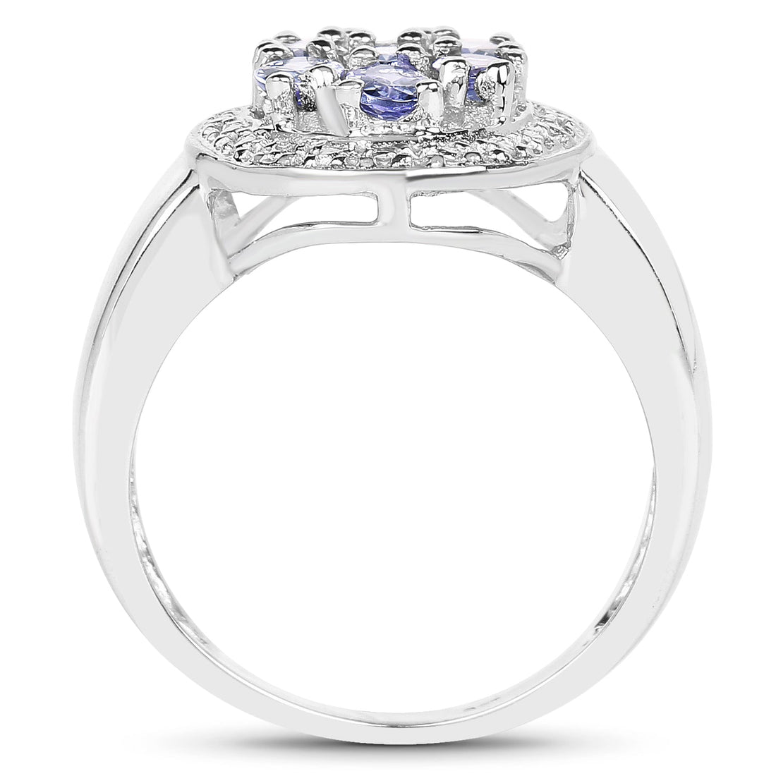 1.19 Carat Genuine Tanzanite .925 Sterling Silver Ring by Bids.com