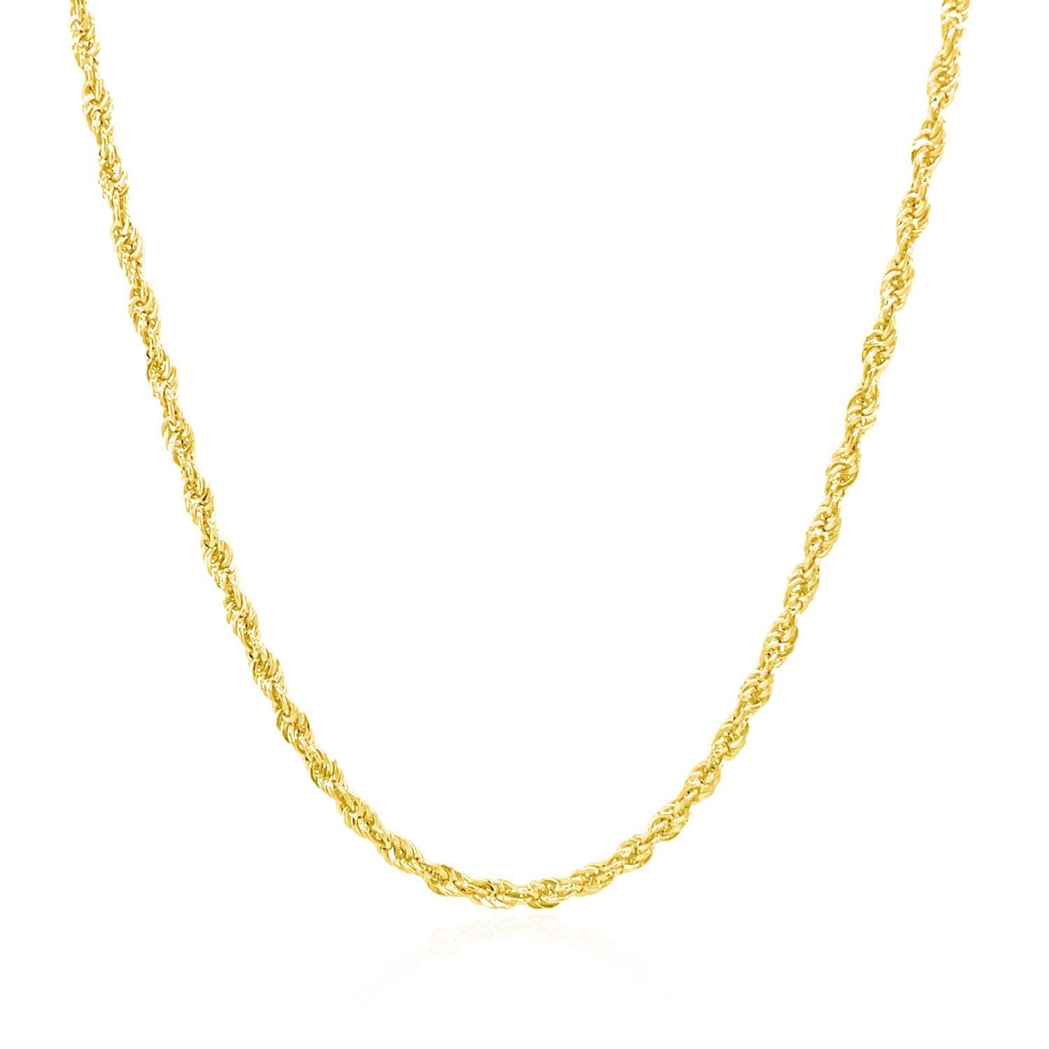 2.0mm 14k Yellow Gold Light Rope Chain by Bids.com