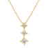 10K White Gold 1/5 Cttw Princess Cut Diamond 3 Stone Drop 18" Pendant Necklace (H-I Color, SI2-I1 Clarity) by Bids.com