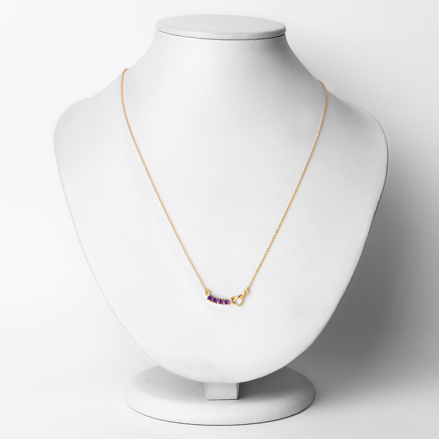 0.24 Carat Genuine Amethyst .925 Sterling Silver Necklace by Bids.com