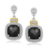 18k Yellow Gold & Sterling Silver Black Onyx & Diamond Earrings (.05cttw)  DestGlow