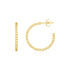 14K Yellow Gold Bead Hoop Earrings by Bids.com