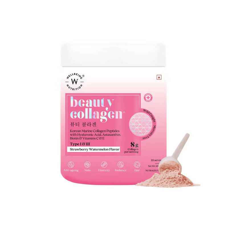 Wellbeing Nutrition Beauty Korean Marine Collagen Peptides - Strawberry &amp; Watermelon