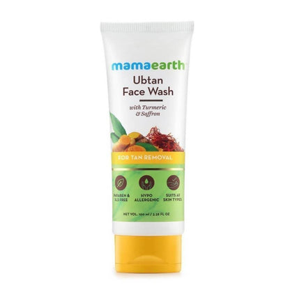Mamaearth Ubtan Face Wash For Tan Removal &amp; Bye Bye Blemishes Face Cream