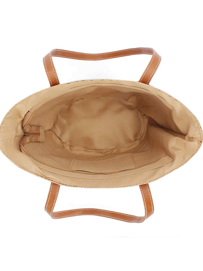 Flat Strap Trapezoid Tote  DestGlow