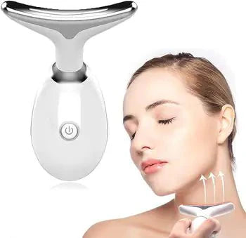 7-Color LED Microcurrent Face &amp; Neck Massager - Skin Firming &amp; Anti-Aging Beauty Device - DestGlow