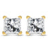 AGS Certified 14k Yellow Gold 1/4 cttw 4-Prong Set Princess-Cut Solitaire Diamond Push Back Stud Earrings (F-G Color, SI2-I1 Clarity) by Bids.com