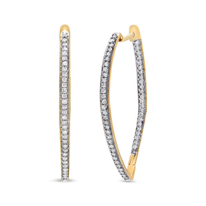 10k Yellow Gold Round Cut Diamond Earrings (1 cttw, I-J Color, I2-I3 Clarity) by Bids.com