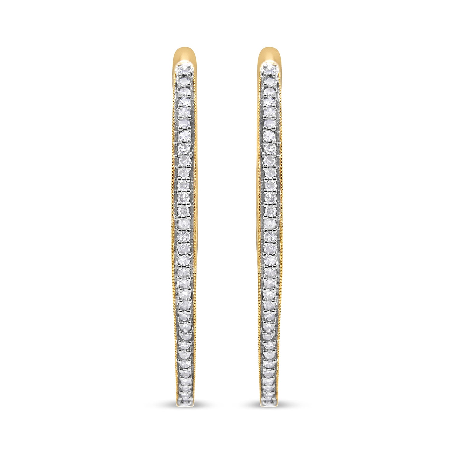 10k Yellow Gold Round Cut Diamond Earrings (1 cttw, I-J Color, I2-I3 Clarity) by Bids.com