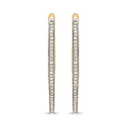 10k Yellow Gold Round Cut Diamond Earrings (1 cttw, I-J Color, I2-I3 Clarity) by Bids.com