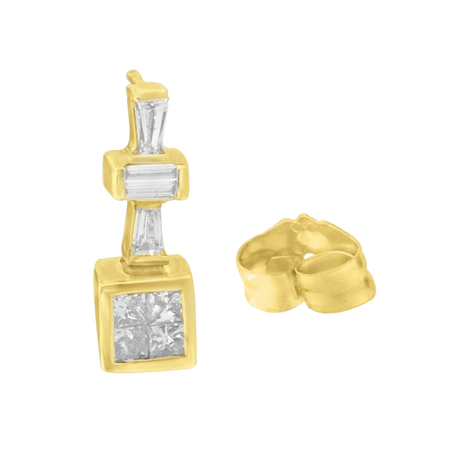 14K Yellow Gold 1 1/3 cttw Diamond Hoop Earrings (G-H, VS1-VS2) by Bids.com