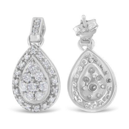 10k White Gold Round Cut Diamond Earrings (0.75 cttw, H-I Color, I1-I2 Clarity) by Bids.com